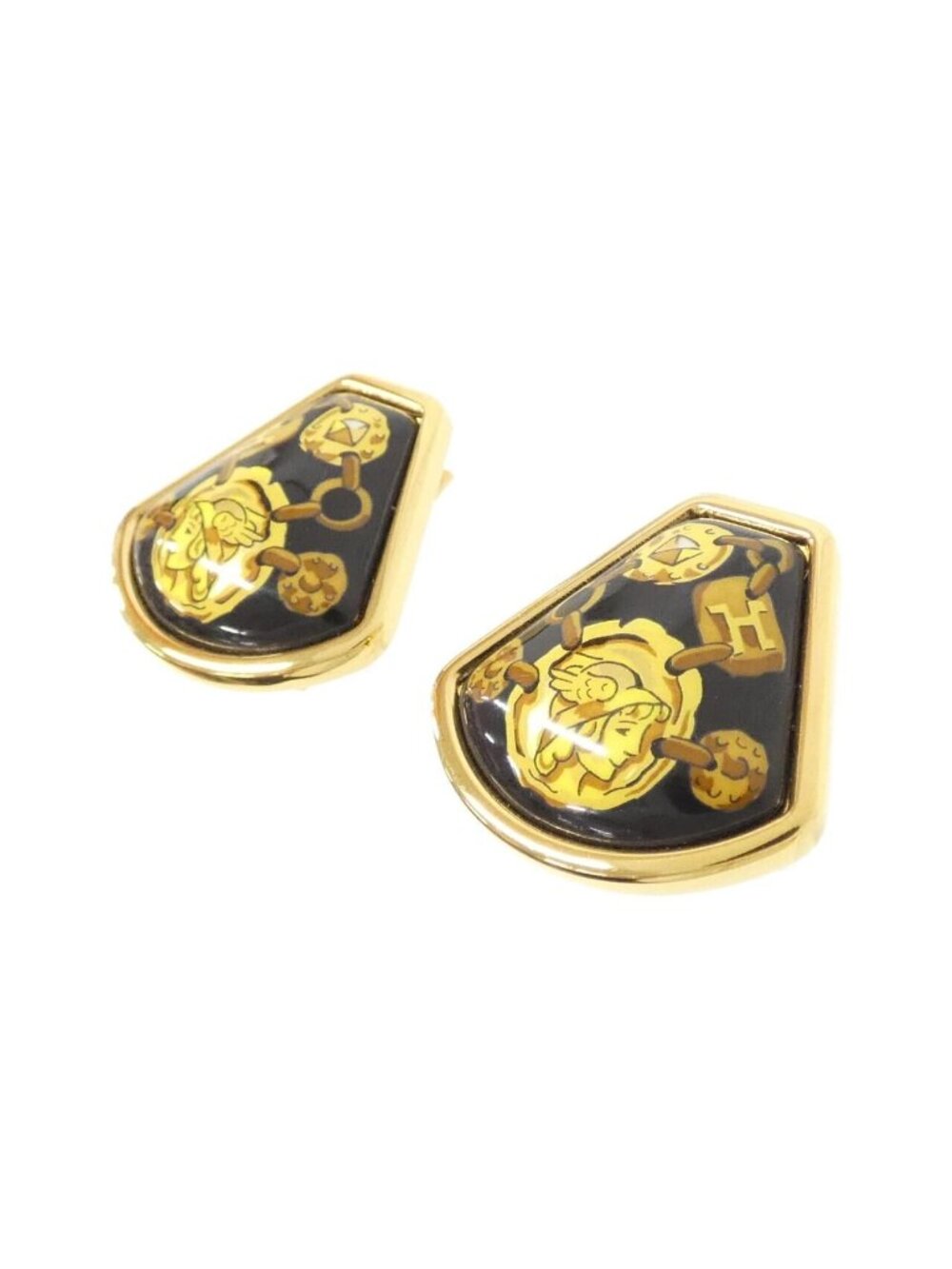 Hermes Vintage Earrings Gold - Picture 2 of 3